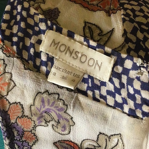 Monsoon midi floral print dress with ruffled skirt - Picture 6 of 7